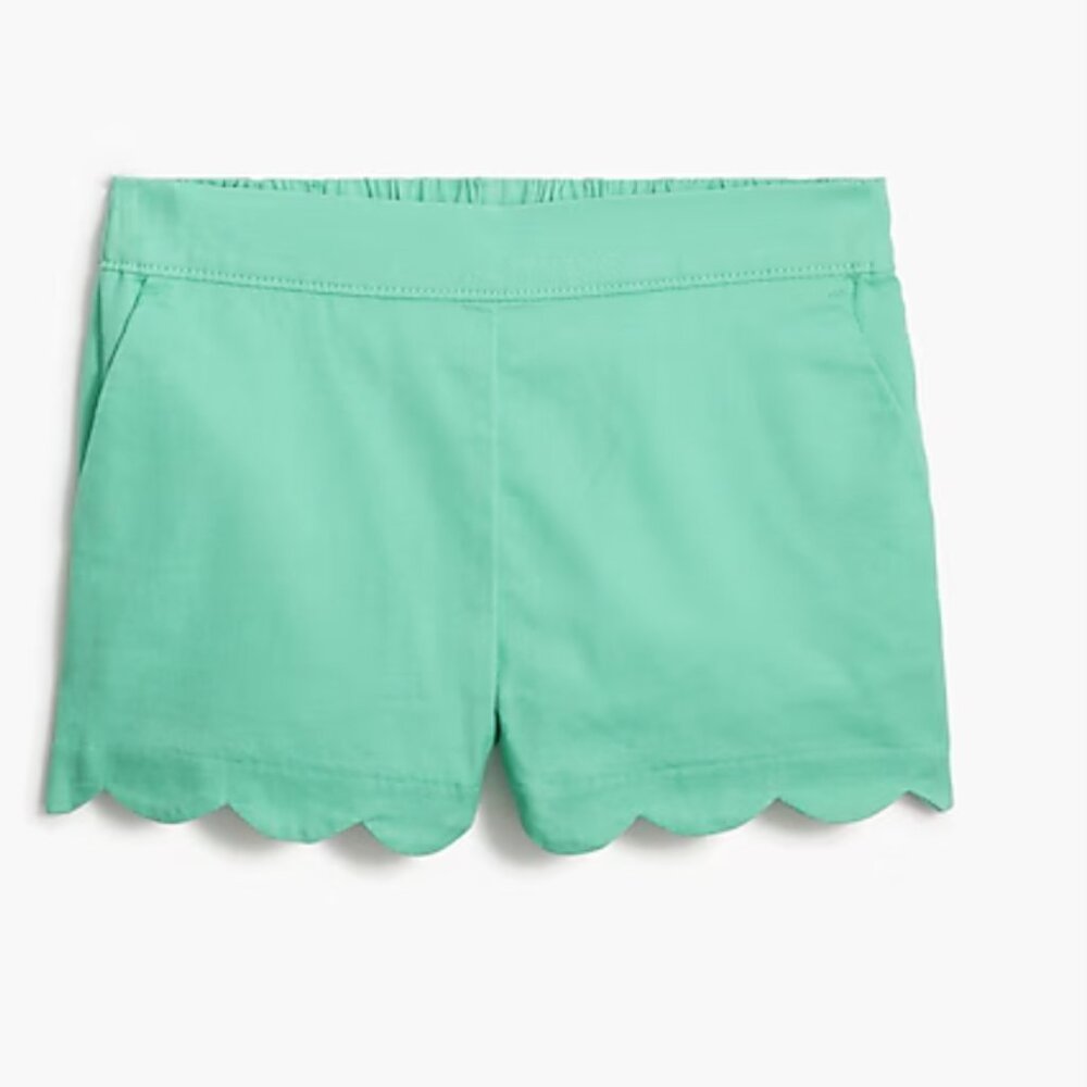J Crew Factory‎ Girls' scallop-hem pull-on short